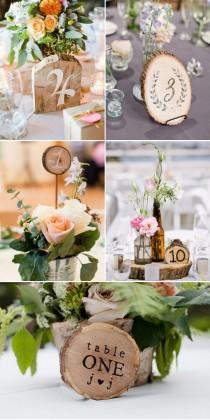 wedding photo - Cool Rustic Wooden Table Numbers For Weddings