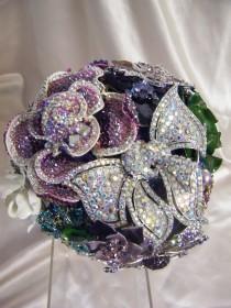 wedding photo - The Rebekah Custom made crystal brooch bouquet made to your specifications
