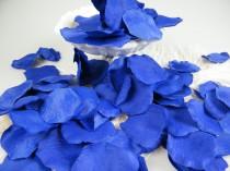 wedding photo - Petals Royal Blue Cobalt Rose Flower Petals - Artificial - Little Prince Party - Flower Girl Petals - Table Scatter - Floral Craft 200pcs