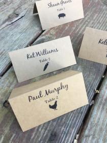 wedding photo - Personalized Meal Choice Selection Tent Place Cards / Escort Cards Place Card - New