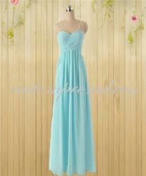wedding photo - light-Blue lace-up Long prom dresses,Sweetheart prom dress,Chiffon prom dress,Bridesmaid dress, custom for buyer C2302