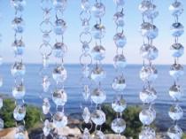 wedding photo - 50 Ft. Glass Crystal Glass Garlands Hanging Crystal Strands Wholesale Manzanita Crystals Wishing Tree Crystals Bulk Christmas Garland