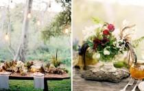 wedding photo - A Forest Wedding Tablescape - Once Wed