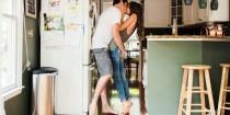 wedding photo - Couple's At-Home Engagement Pics Will Give You The Warm And Fuzzies