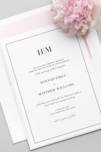 wedding photo - Glam Monogram Wedding Invitations