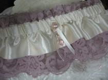 wedding photo - Victorian Ivory and Pink Garter