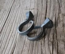 wedding photo - Blacksmith Horseshoe Ring -  promise ring Iron anniversary - 6th anniversary - bridesmaides-