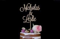 wedding photo - Custom Name & Name Wedding Cake Topper