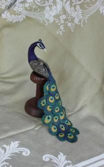 wedding photo - Peacock on a Display Stand - Handcrafted and Made to Order