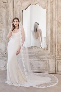 wedding photo - Wedding Veil, Lace Wedding Veil, Lace Veil, Floor length veil, Chapel length veil, Cathedral length, Wedding Dresses, Bridal Accessories