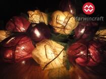 wedding photo - 35 Earth Tone Rose Flower Fairy String Lights Wedding Party Floral Home Decor Floor Table or Hanging Gift Bedroom Living Room 4m