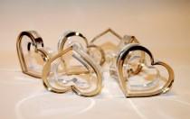 wedding photo - Wedding napkin ring in Gold Heart, Gold Napkin Rings, Gold Wedding Decor, Wedding Napkin Holders, Tableware, Wedding Decor, Romantic Decor