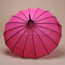 wedding photo - Hot Pink Pagoda Umbrella, Bridal Umbrella Parasol, Wedding Umbrella, Waterproof Rain Umbrella, Sun Umbrella, Bridal Shower Umbrella BTS12A-8