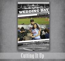 wedding photo - Baseball Wedding Program, Fun Wedding Programs, Baseball Wedding, Softball Wedding, Sports Wedding, Wedding Program Booklet, Arizona, Photo