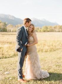 wedding photo - Rustic Wedding at Snake River Ranch in Jackson Hole :: Callie & Eric 