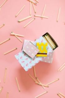 wedding photo - DIY Matchbooks And Boxes With Fun Summer Prints