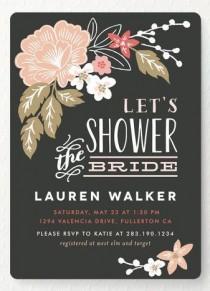 wedding photo - Pressed Flowers Bridal Shower Invitations