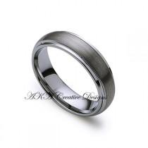 wedding photo - Mens Tungsten Band, 6mm Tungsten Wedding Band, Brushed, Dome Classic,Brushed Polish,Mens Wedding Band