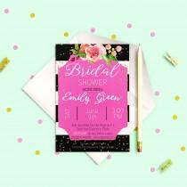 wedding photo -  Pink and Gold Bridal Shower