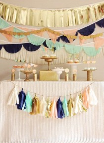 wedding photo - Tissue Garland Party Backdrop 