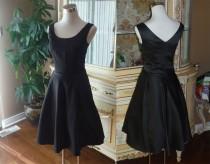 wedding photo - 1950 dress, black bridesmaid dress, party dress, 50s dress - Plus size available