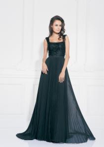 wedding photo -  Square Sleeveless Appliques Floor Length Chiffon Ruched A-line