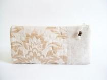 wedding photo - Mother of the Groom Gift, Rustic Wedding Clutch for Mother, Thank you Gift Bag, Fabric Clutch Wallet for Her