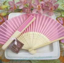 wedding photo - Summer Silk Hand Fan Bachelorette Souvenirs Favours