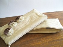 wedding photo - Bridesmaid Clutches with Flowers, Set of 6 Bridesmaids Bags, Farmhouse Wedding Gifts, Rustic Gift Handbags