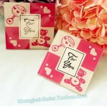 wedding photo - Presentes de Casamento Baby Pink Teddy Bear Coasters