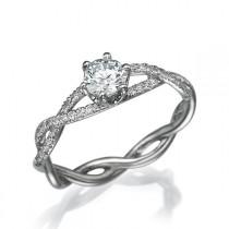 wedding photo - Infinity Engagement Ring, White Gold Ring, Infinity band, Braided band, Wedding ring, Braided Ring, Diamond Ring, engagement_band, Rings