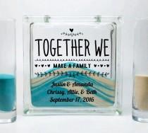wedding photo - Sand Set for Blended Family - Unity Candle Alternative - Together We Make a Family - Beach Wedding Decor -Blended Family  Wedding Theme
