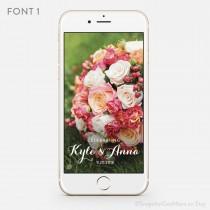 wedding photo - Classic & Clean Snapchat Wedding Geofilter Personalized Custom On-Demand Geo Filter Elegant Simple Romantic Customized Names