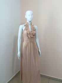 wedding photo -  peach dress *romantic dress * Summer Maxi Dresses * Evening Maxi Dress* cocktail dress* v neck dress *prom dress *vintage dress