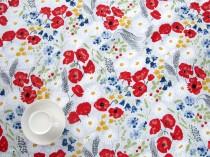 wedding photo - Linen Wedding tablecloth poppy meadow Eco Friendly 56"x56" or made to order your size, also napkins and table runner available, eco GIFT