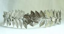 wedding photo - ATHENA Grecian Leaf Headpiece in Silver