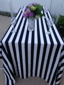 wedding photo - Black and white canopy table cloth