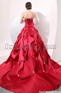 wedding photo - Red Luxury Corset Princess Wedding Gown Dress $225.00