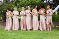 wedding photo - Infinity Dress (similar to Two Birds) Multiway Bridesmaid Dresses made in your colors & exact measurements ALL COLORS rosegold blush