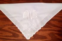 wedding photo - Personalized Bridal Wedding Handkerchief