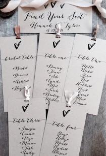 wedding photo - Wedding Seating Chart, Kraft Wedding Seating Plan, Seating Chart, Seating Chart Cards, Wedding Seating Chart Cards