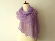 wedding photo - bridal shawl, delicate lace wrap, romantic brde stole, light delicate handknitted throw, custom colors, MADE TO ORDER