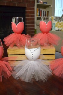wedding photo - Bridal Party Wine Glasses, Hand Painted Bridal Wine Glasses, Wedding Party Wine Glasses, Bachelorette Party Glasses, 5 Custom Wine Glasses