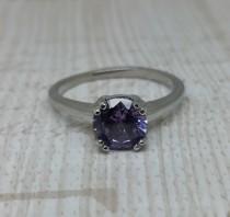 wedding photo - Alexandrite 1.5ct solitaire ring in Titanium or White Gold - engagement ring - wedding ring - handmade ring