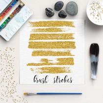 wedding photo -  Glitter Brush Strokes Clip Art | Gold Glitter Strokes | Gold Glitter Digital Clipart | Goldy Splotches Overlay | BUY5FOR8