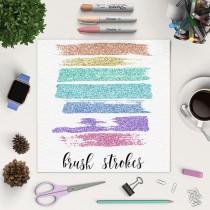 wedding photo -  Pastel Glitter Strokes | Glitter Brush Strokes Clipart | Glitter Digital Clip Art | Glitter Splotches Overlay | BUY5FOR8