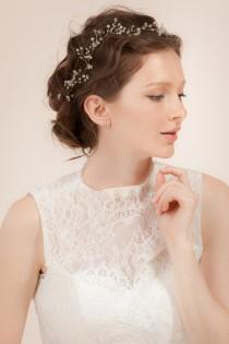 wedding photo - Bridal hair vine, crystal headband, crystal headpiece, sparkle hair vine, twinkle wave hair vine with Swarovski crystals --  Style 340