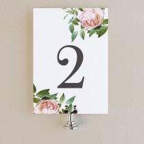 wedding photo - Table Numbers Template - DIY Printable  