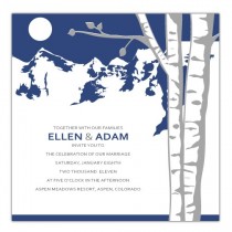 wedding photo - Mountain Aspen Wedding Invitation - Deposit to get started