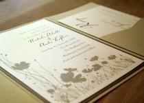 wedding photo - Poppies Wedding Invitation Pocketfold - Deposit to get started